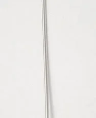 Detailed view of a handcrafted 925 sterling silver headpin featuring a long wire shaft terminated with an ornate fluted cap motif and delicate ball tip for artisan beadwork.