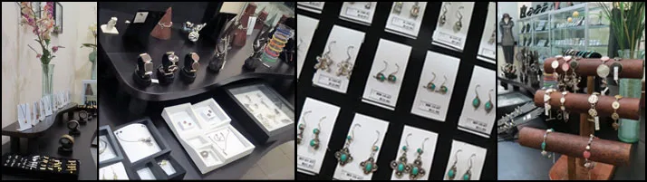 Interior of the Binar Silver boutique studio and jewelry gallery in Bali
